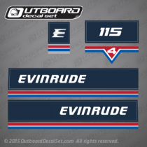 1983 Evinrude 115 hp decal set 0282044 (Outboards)