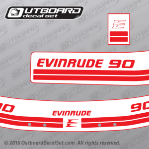 1982 Evinrude 90 hp decal set 0281869