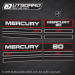 1994 1995 Mercury 80 JET Decal Set 826321A95 (Outboards)