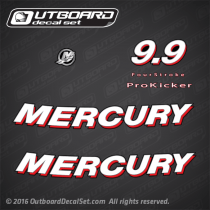 2005-2006 Mercury 9.9 hp FourStroke Pro Kicker decal set 895197A06