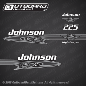 2001 Johnson 225 hp High Output decal set 0348688, 0348690, 0348685, 5002046