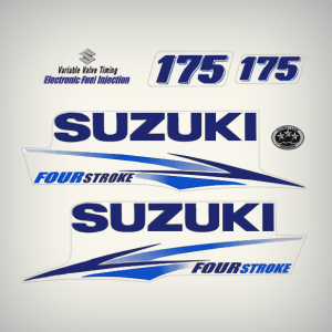 2014-2016 Suzuki 175 Hp Fourstroke EFI Decal Set White models6144396J30-6145396J30-6144693J40-7781154GC00PG-6143596J50-6143596J50