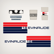 1973 Evinrude 18 Hp FASTWIN Decal Set