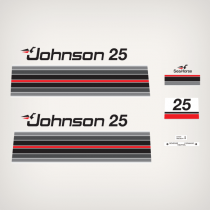 1982 Johnson 25 hp decal set 0392374