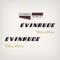 1956 Evinrude 7.5 hp Fleetwin decal set 7520, 7521