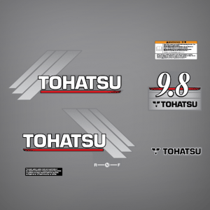 1996-2005 Tohatsu 9.8 hp decal set M9.8B 3K9