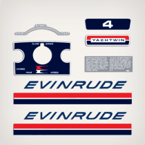 1969 Evinrude 4 hp Yachtwin decal set