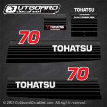 2002 and earlier Tohatsu 70 hp Automixing decal set M70B NG587-8020M