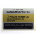 4X3-D- PRO LINE INC-PRO-20 O/B CUDDY Boat Capacity Decal (SILVER)