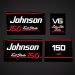 1991-1996 Johnson 150 hp V6 Fast Strike  decal set