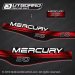 1996 1997 1998 MERCURY 30 hp 808616A96 DECAL SET (Manual) RED (Outboards)