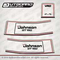 Johnson GT 150 VRO decal set replica for 1987 and 1988 V6 Outboards. 