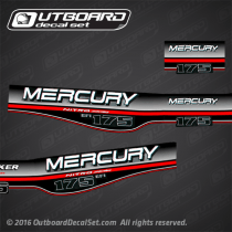 1996-1998 Mercury 175 hp NitroSeries QuickSilver decal set 808680A96 827328A7, 827328A8