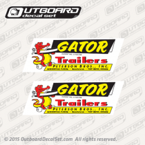 Gator Trailers Peterson Bros. Inc decal set PATENT NO, 2.723.038 4 x 1 ½ 
