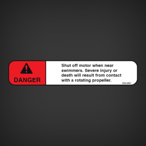 Danger shut off warning decal 056-0861