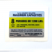4X3 SEA FOX BOAT COMPANY INC 210 CC Boat Capacity Decal (SILVER)