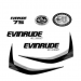 2014 2015 Evinrude 75 hp E-TEC outboard decals for white models 