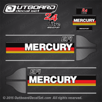 1986-1995 Mercury Racing 2.4L EFI BridgePort decal set 13813A5