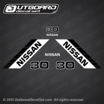 1990 1991 1992 1993 1994 1995 1996 1997 1998 1999 2000 2001 2002  Nissan 30 hp Outboard decals NS30A3 NS30A4