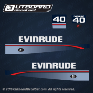 1995 Evinrude 40 hp decal set 0284337 - 0284830 (Outboards)