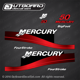 1999-2002 Mercury 50 hp FourStroke Bigfoot decal set 826337A00