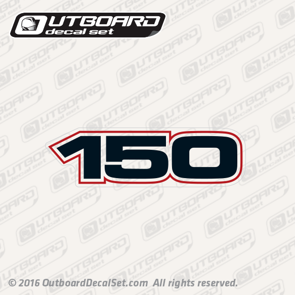 2002-2006 Evinrude Johnson 150 hp Front-Rear decal 0215295