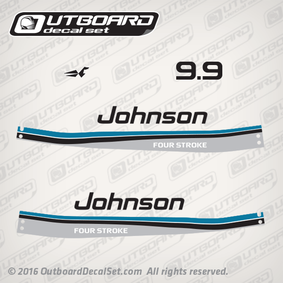 1996-1998 Johnson 9.9 hp Four Stroke decal set
