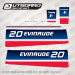 Evinrude 20 hp decal set (Outboards)