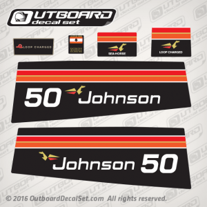 1975 Johnson 50 hp decal set 0387073