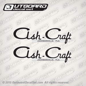 Ash Craft Jacksonvile, Fla. Decal Set