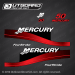 1999-2002 Mercury 50 hp FourStroke decal set 826337A00 RED