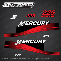 1999-2004 Mercury 225 hp decal set red 824105A00