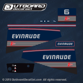 1989-1991 Evinrude 6 hp decal set
