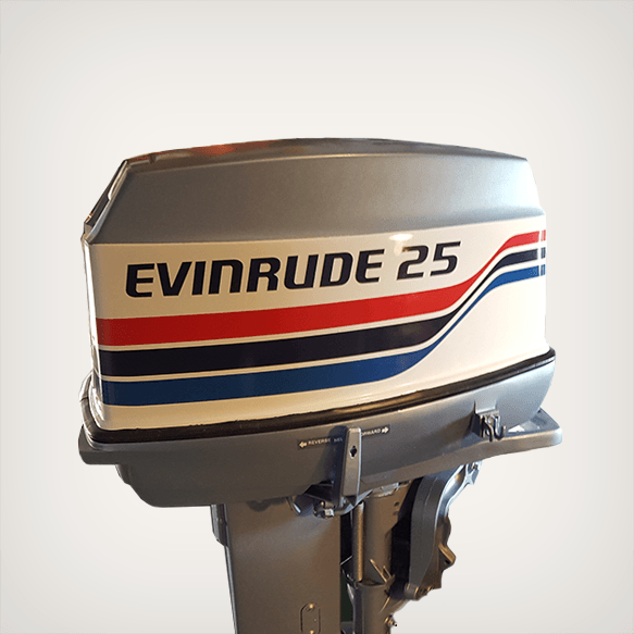 1977 Evinrude 25 hp decal set 0207883, 0207867, 0207868, 0281092, 0281093