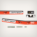1973 Johnson 20 hp decal set 0385985 close up