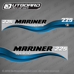 2003-2008 Mariner 225 hp OptiMax Blue Custom Decal Set 855409A01
