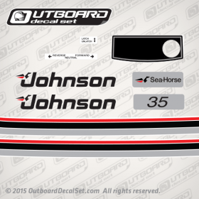1984 Johnson 35 hp Electric Starter decal set 0393969 *