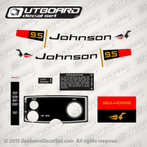 1970 Johnson 9.5 hp decal set 0384382 0383973
