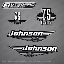 2000 Johnson 75 hp OceanPro decal set 5001136
