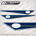 2000 Grady White 248 voyager, 208 adventure, 248 islander, Navy-Blue Oval-Cut decal set