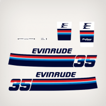 1978 Evinrude 35 hp decal set 0281133-0281134