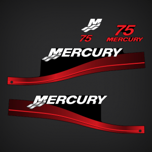 1999-2010 Mercury 75 hp decal set red 808549A00 