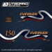 1999 Evinrude 150 hp Ficht Fuel Injection decal set outboards,0285267, 0285268, 0285266, 0285265,