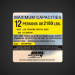 Boston Whaler - 240 Outrage Boat Capacity Decal