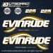 2003 2004 2005 Evinrude 225 H.O. Ficht Ram Injection Gold custom decal set 0215320 0215321 0215319 0215321 0215317 0215318
