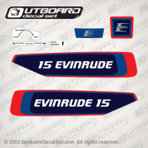 1976 Evinrude 15 hp decal set 0279931 (Outboards)
