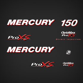 2006-2012 Mercury 150 hp Pro XS decal set 897136A07