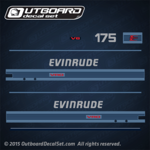 1986 Evinrude 175 hp VRO V6 decal set 0282727, 0282634