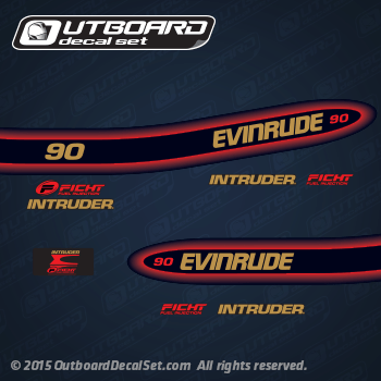1998 Evinrude 90 hp Ficht Fuel Injection Intruder decal set 
