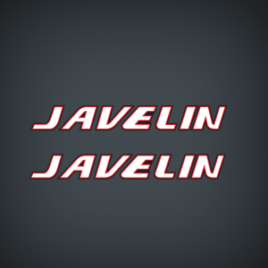 2000-2001 Javelin flat-vinyl hull Decal Set logo